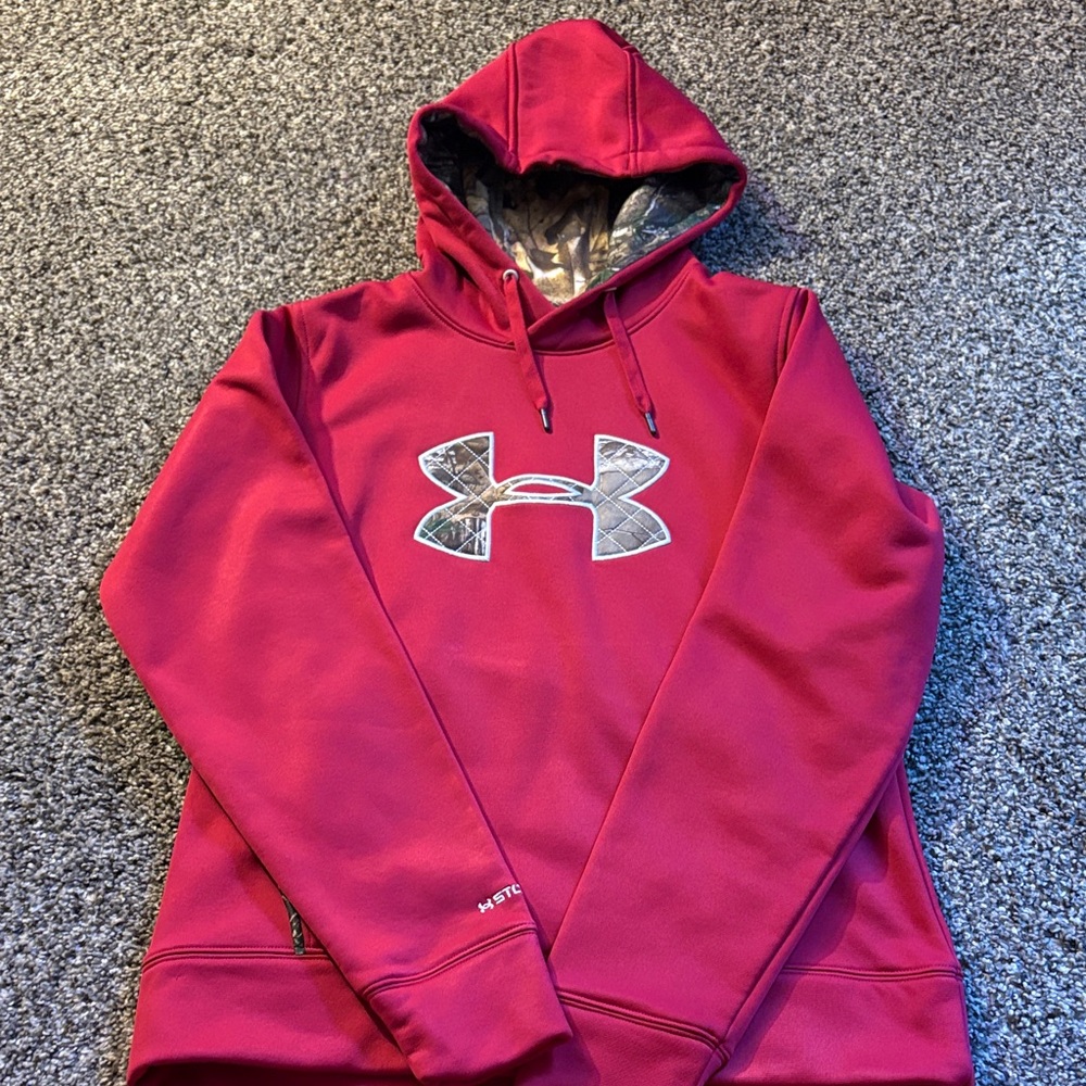 Under Armour Pink Hoodie with Camo Logo
